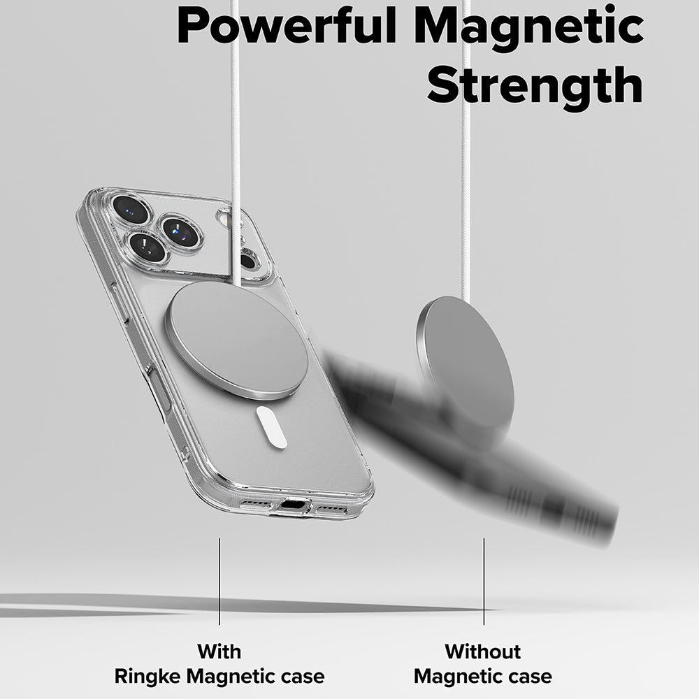 MagSafe-deksel for Apple iPhone 17 Pro, Ringke, Fusion, Matt Transparent