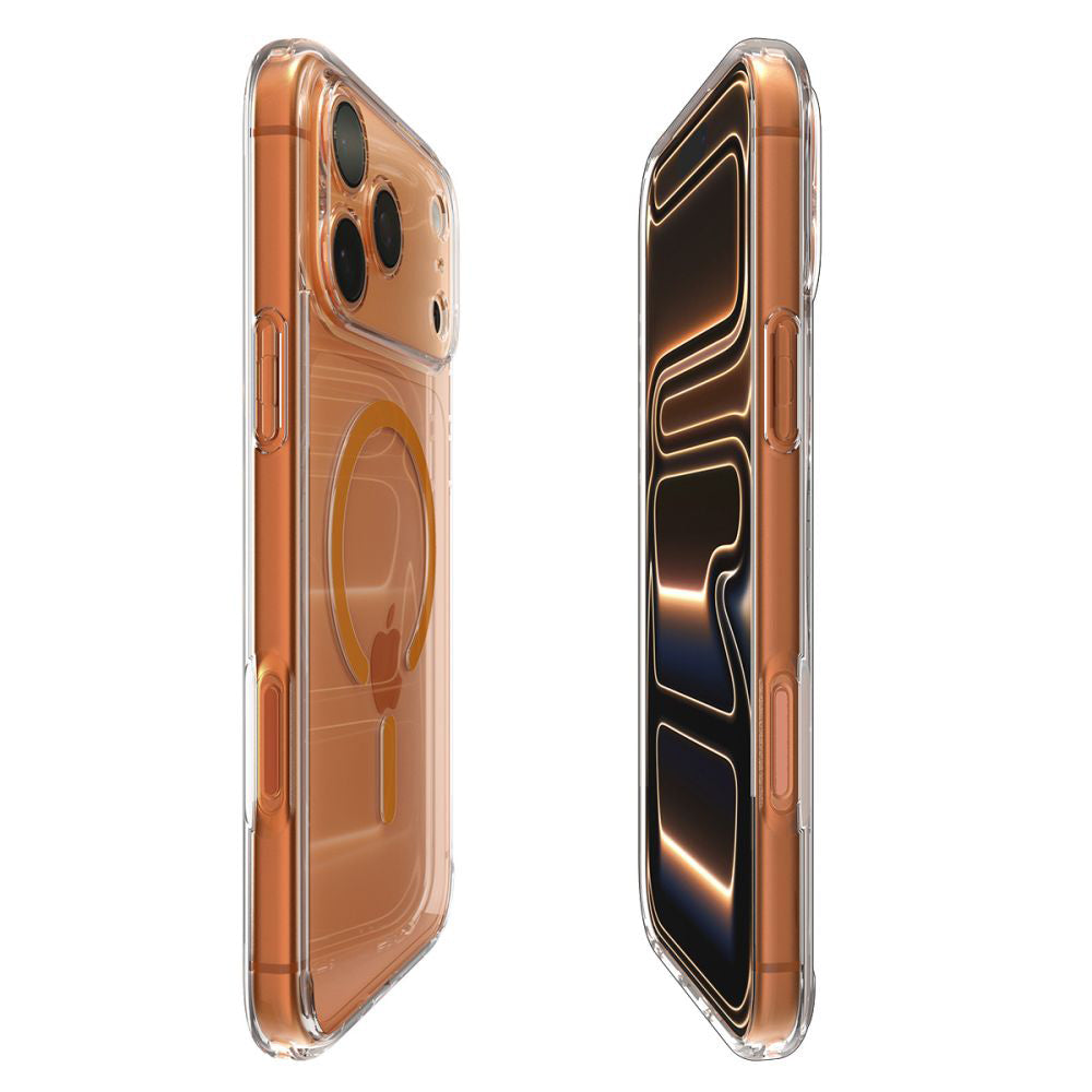 MagSafe-deksel for Apple iPhone 17 Pro, Spigen, Ultra Hybrid, Gjennomsiktig Oransje ACS11112