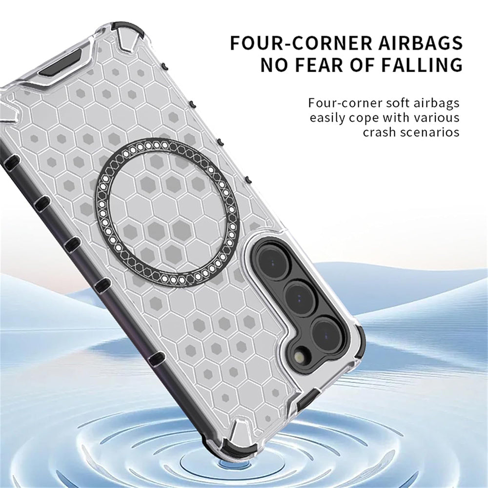 MagSafe-deksel for Apple iPhone 17 Pro, Techsuit, HoneyComb Shield, Hvit