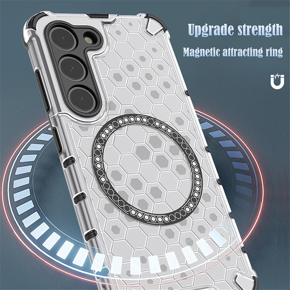 MagSafe-deksel for Apple iPhone 17 Pro, Techsuit, HoneyComb Shield, Hvit