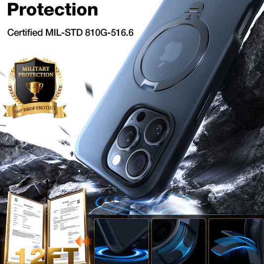 MagSafe-deksel for Apple iPhone 17 Pro, Torras, Ostand Spin, Blå