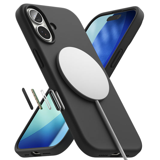 MagSafe-deksel for Apple iPhone 17, Ringke, Silikon, Svart