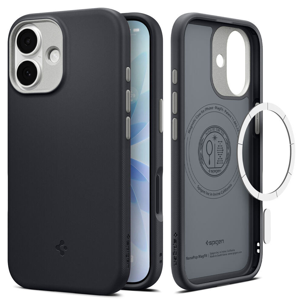 MagSafe deksel for Apple iPhone 17, Spigen, Caseology Nano Pop, Svart ACS10366
