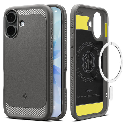 MagSafe-deksel for Apple iPhone 17, Spigen, Rugged Armor, Grå