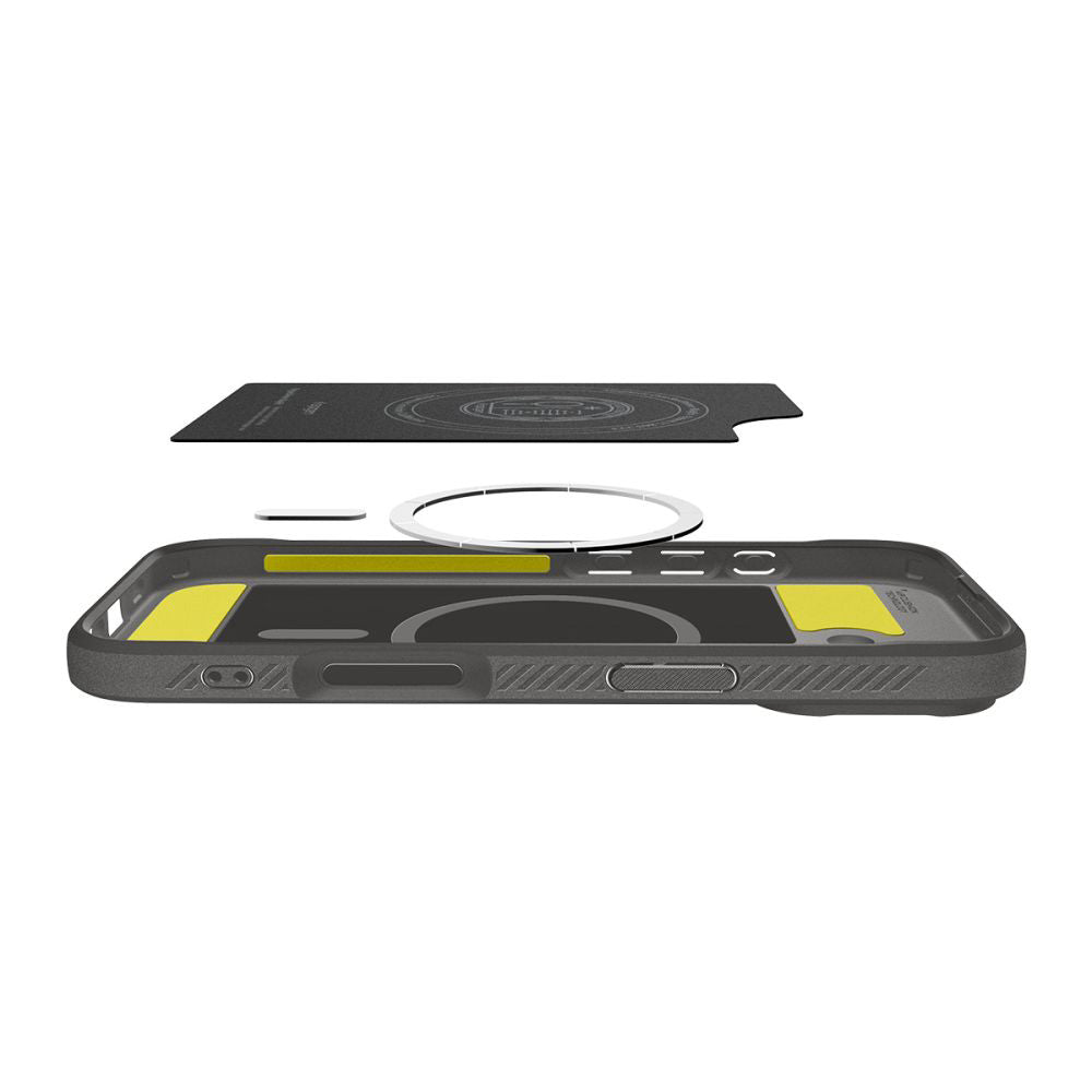 MagSafe-deksel for Apple iPhone 17, Spigen, Rugged Armor, Grå