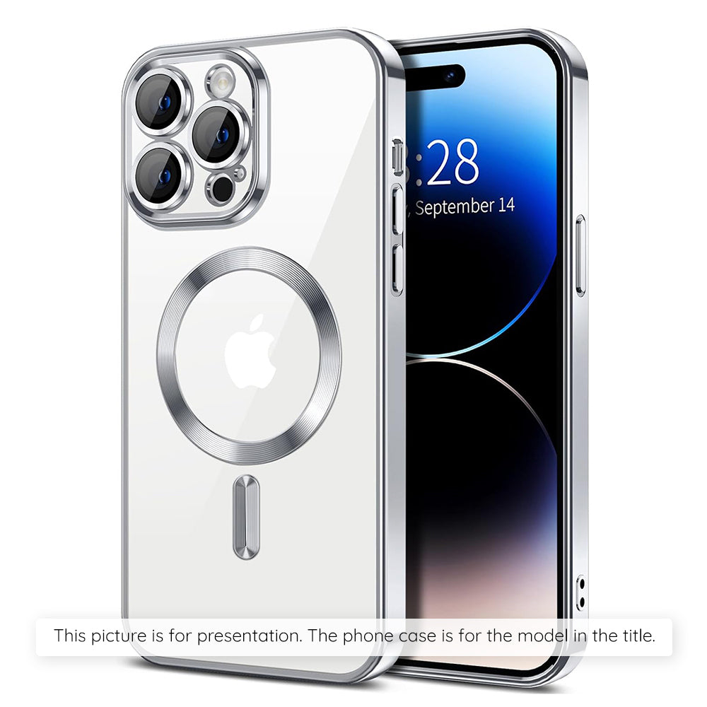 MagSafe-deksel for Apple iPhone 17, Techsuit, Luxury Crystal, Sølv