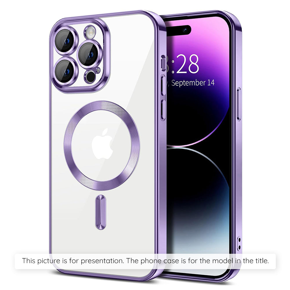 MagSafe-deksel for Apple iPhone 17, Techsuit, Luxury Crystal, Lys Lilla