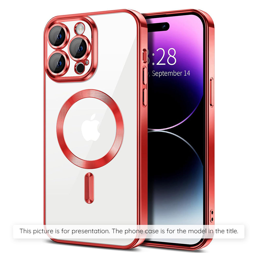 MagSafe-deksel for Apple iPhone 17, Techsuit, Luxury Crystal, Rosa