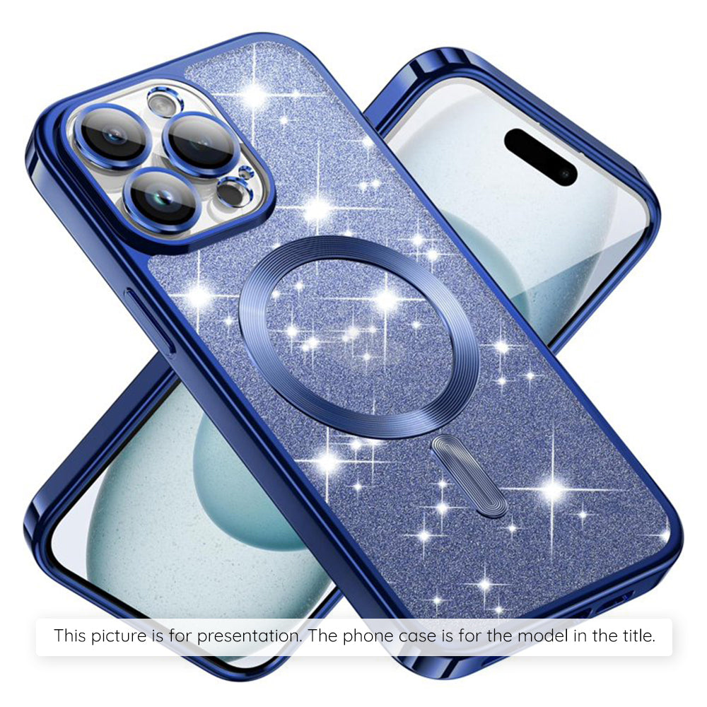 MagSafe-deksel for Apple iPhone 17, Techsuit, Luxury Glitter, Blå