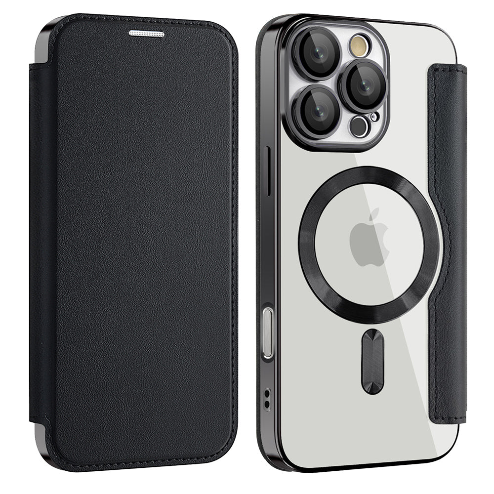 MagSafe-deksel for Apple iPhone 17, Techsuit, SmartMag Book, Svart