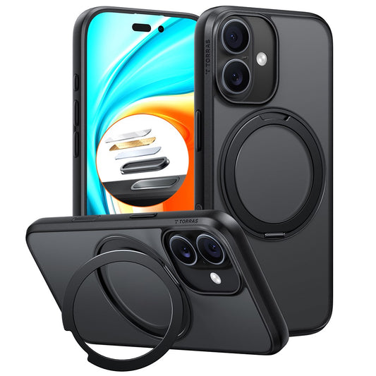 MagSafe-deksel for Apple iPhone 17, Torras, Ostand Pro, Svart