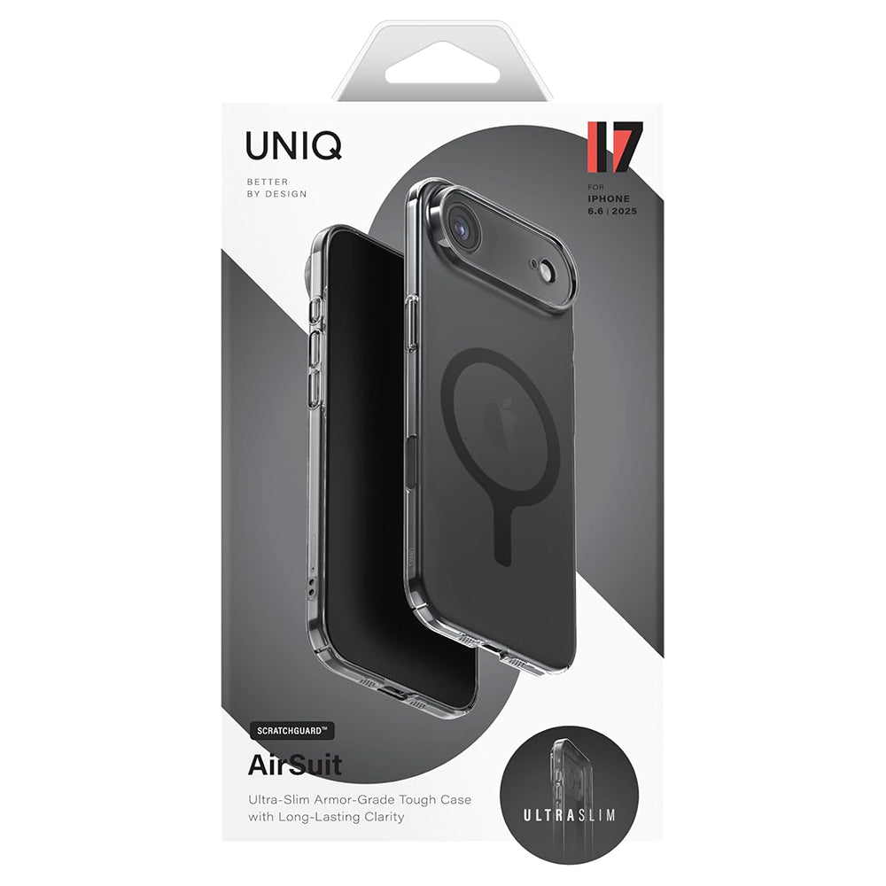 MagSafe-deksel for Apple iPhone 17, UNIQ, AirSuit MagClick, Svart