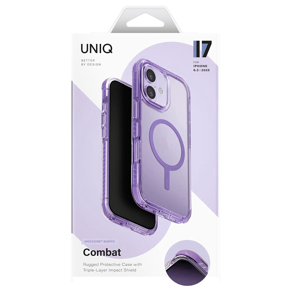 MagSafe-deksel for Apple iPhone 17, UNIQ, Combat MagClick, Lilla