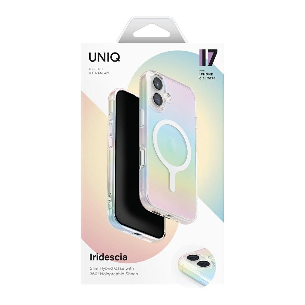 MagSafe-deksel for Apple iPhone 17, UNIQ, Iridescia MagClick, Flerfarget