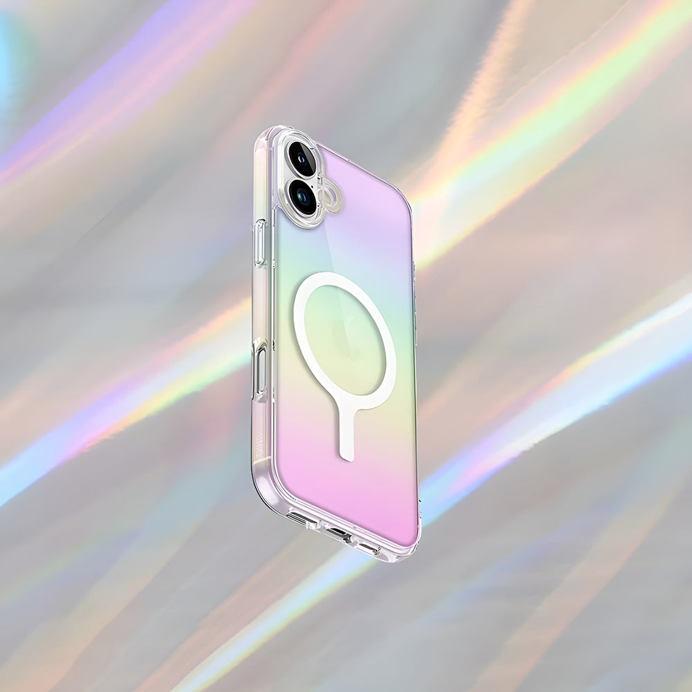 MagSafe-deksel for Apple iPhone 17, UNIQ, Iridescia MagClick, Flerfarget