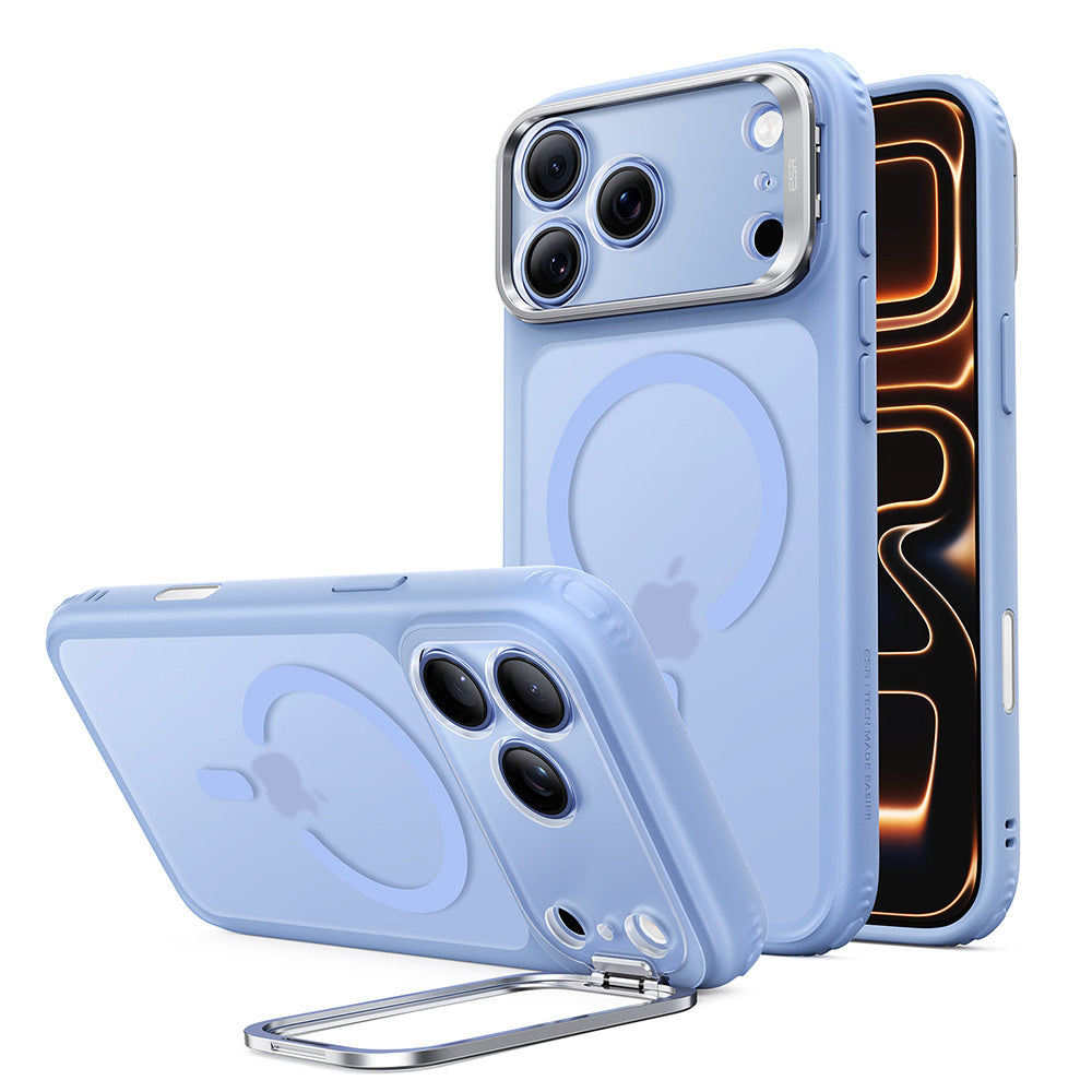 MagSafe-deksel for Apple iPhone 18 Pro / 17 Pro, ESR, Classic Hybrid Kickstand, Satinert Blå