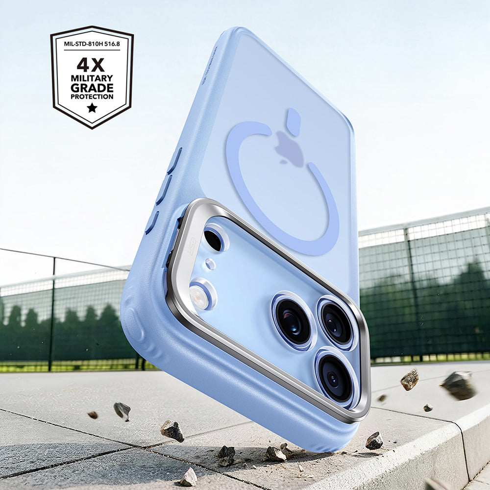 MagSafe-deksel for Apple iPhone 18 Pro / 17 Pro, ESR, Classic Hybrid Kickstand, Satinert Blå