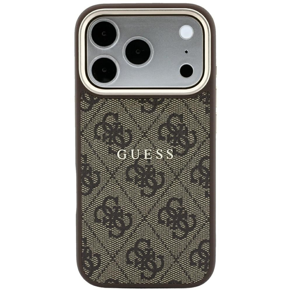 MagSafe-deksel for Apple iPhone 18 Pro / 17 Pro, Guess, 4G Embossed Classic, Brun