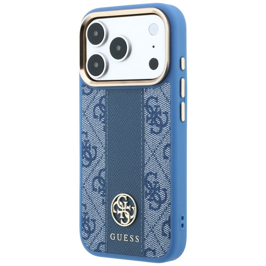 MagSafe-deksel for Apple iPhone 18 Pro / 17 Pro, Guess, 4G Stripe Round Classic Logo, Blå