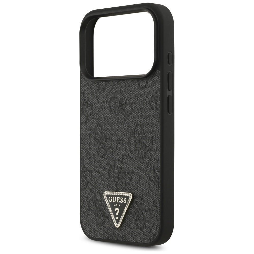 MagSafe-deksel for Apple iPhone 18 Pro / 17 Pro, Guess, 4G Triangle Strass, Svart