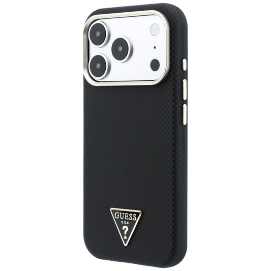 MagSafe-deksel for Apple iPhone 18 Pro / 17 Pro, Guess, Kevlar Triangle Logo, Svart