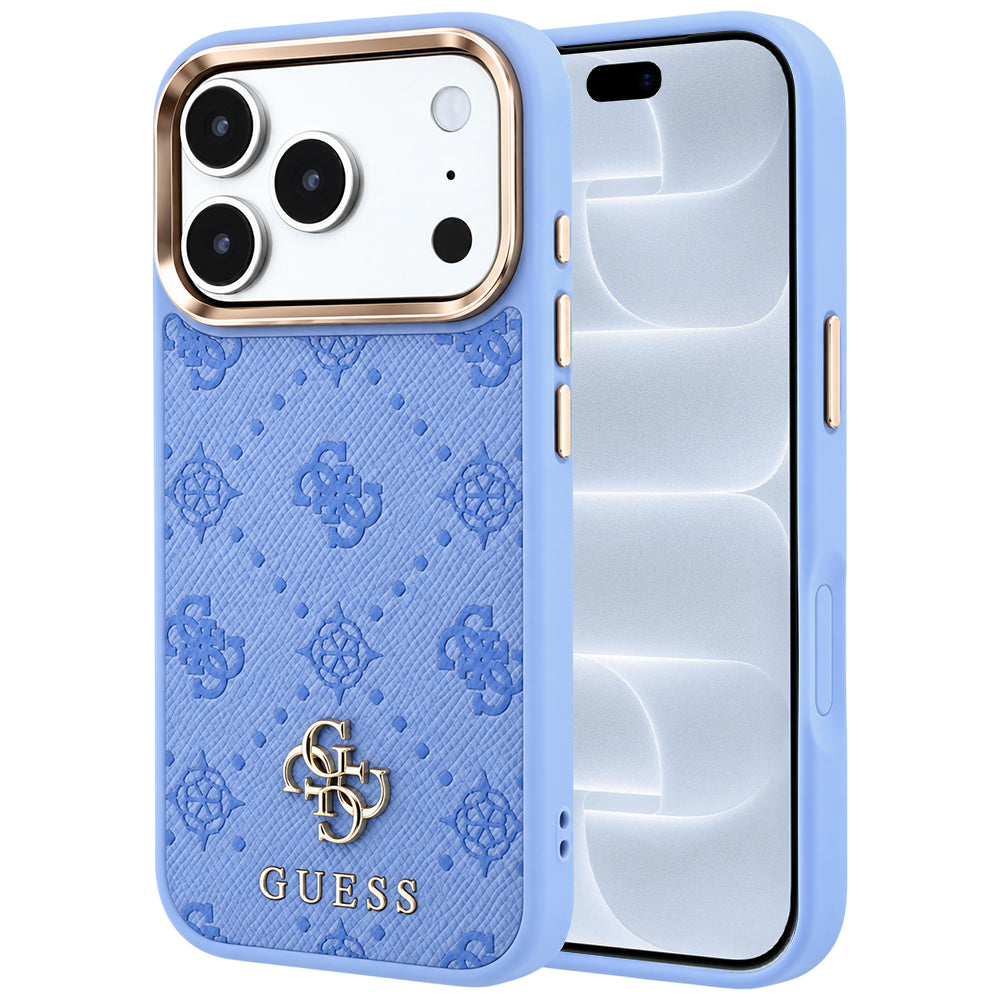 MagSafe-deksel for Apple iPhone 18 Pro / 17 Pro, Guess, Peony 4G Small Logo, Bleu