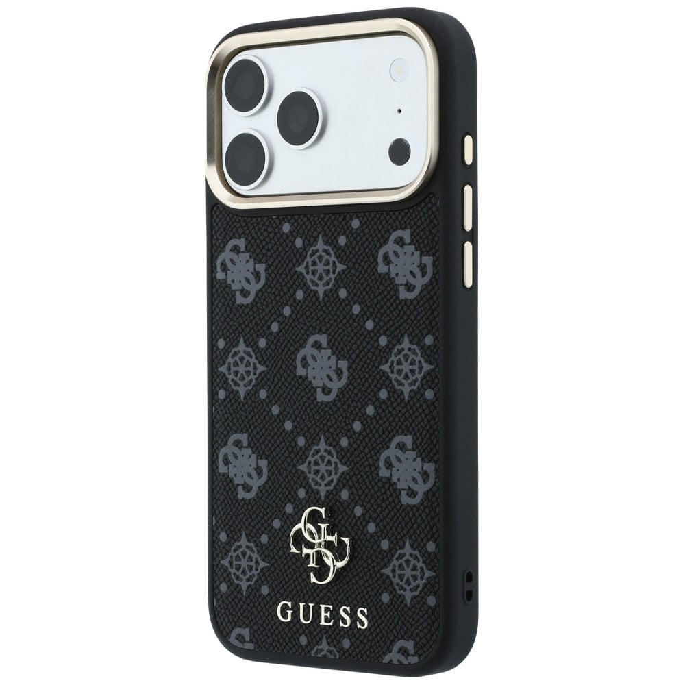 MagSafe-deksel for Apple iPhone 18 Pro / 17 Pro, Guess, Peony 4G Small Logo, Svart