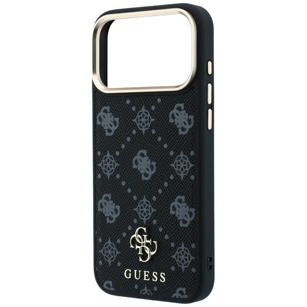 MagSafe-deksel for Apple iPhone 18 Pro / 17 Pro, Guess, Peony 4G Small Logo, Svart