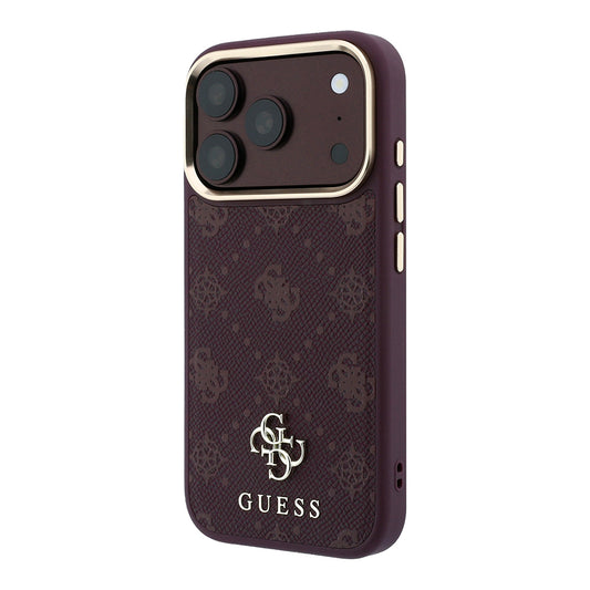 MagSafe-deksel for Apple iPhone 18 Pro / 17 Pro, Guess, Peony 4G Small Logo, Burgunder