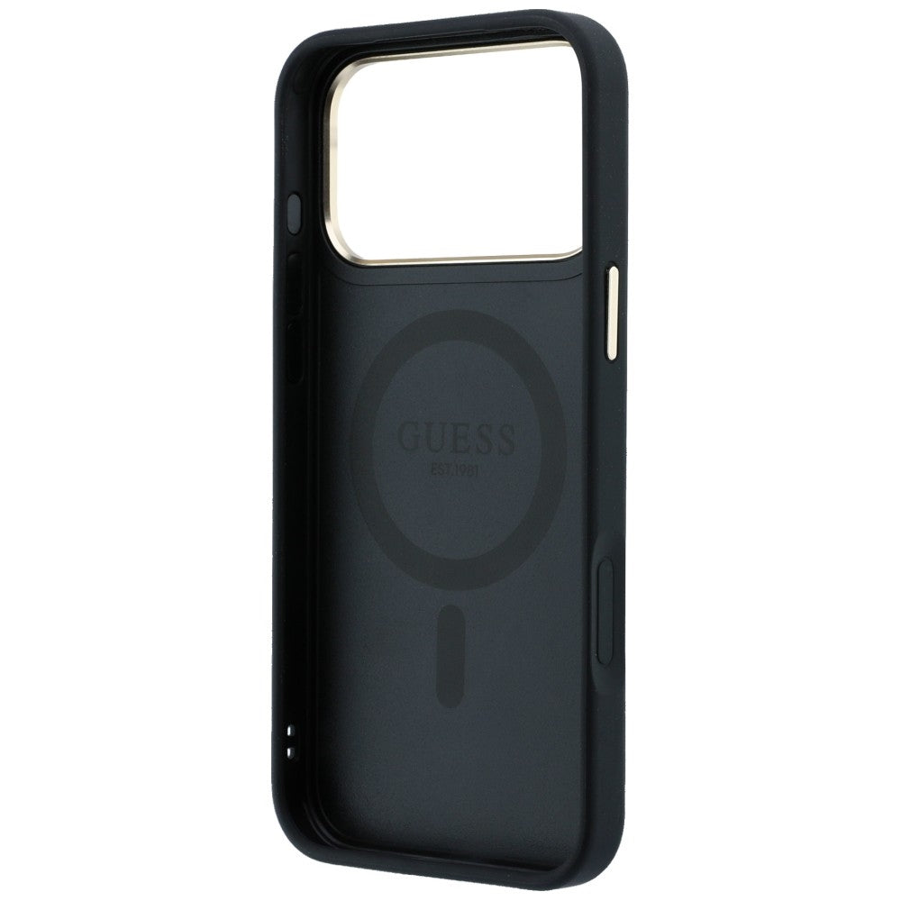 MagSafe-deksel for Apple iPhone 18 Pro / 17 Pro, Guess, Ring Stand Classic Logo, Svart