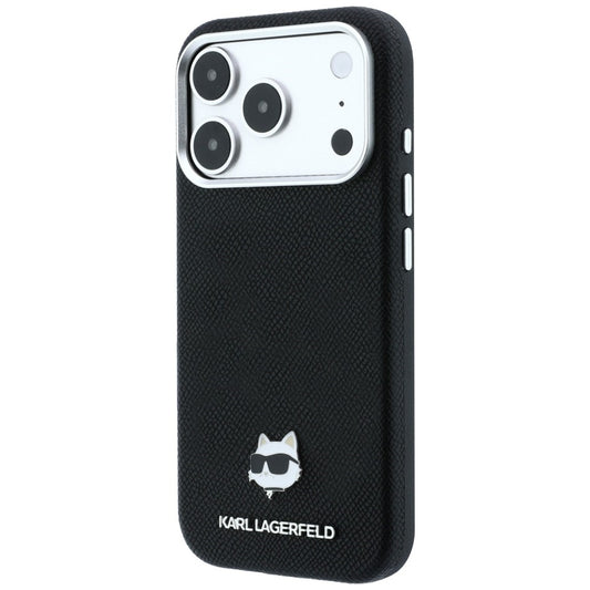 MagSafe-deksel for Apple iPhone 18 Pro / 17 Pro, Karl Lagerfeld, Grained Choupette Head, Svart