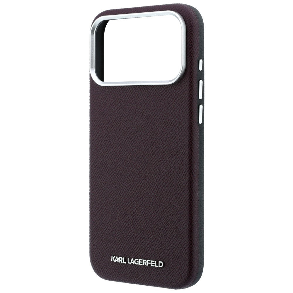 MagSafe-deksel for Apple iPhone 18 Pro / 17 Pro, Karl Lagerfeld, Kornet forlenget logo, Burgunder
