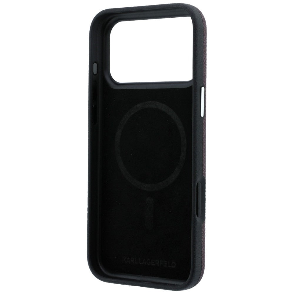 MagSafe-deksel for Apple iPhone 18 Pro / 17 Pro, Karl Lagerfeld, Kornet forlenget logo, Burgunder
