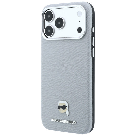 MagSafe-deksel for Apple iPhone 18 Pro / 17 Pro, Karl Lagerfeld, Kornet Karl Head's Metal, Grå