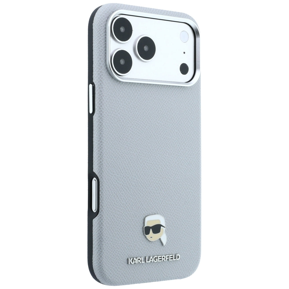 MagSafe-deksel for Apple iPhone 18 Pro / 17 Pro, Karl Lagerfeld, Kornet Karl Head's Metal, Grå