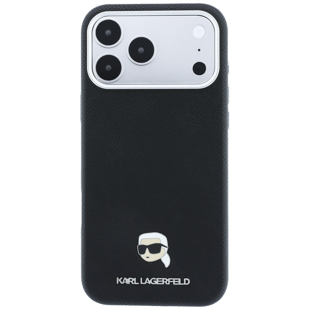 MagSafe-deksel for Apple iPhone 18 Pro / 17 Pro, Karl Lagerfeld, Kornet Karl Head's Metal, Svart