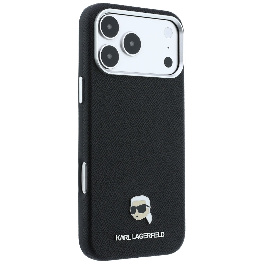 MagSafe-deksel for Apple iPhone 18 Pro / 17 Pro, Karl Lagerfeld, Kornet Karl Head's Metal, Svart