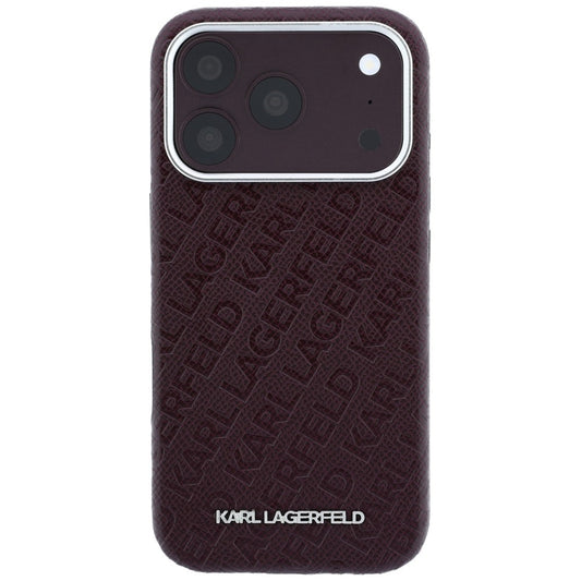 MagSafe-deksel for Apple iPhone 18 Pro / 17 Pro, Karl Lagerfeld, Kornet metallogo, Burgunder