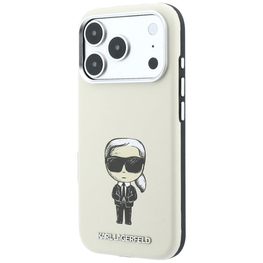 MagSafe-deksel for Apple iPhone 18 Pro / 17 Pro, Karl Lagerfeld, Ikonik Sketch, Beige