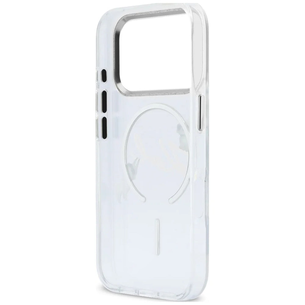 MagSafe-deksel for Apple iPhone 18 Pro / 17 Pro, Karl Lagerfeld, IML Choupette Karl Script Logo, Transparent