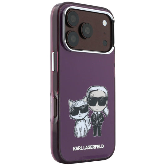 MagSafe-deksel for Apple iPhone 18 Pro / 17 Pro, Karl Lagerfeld, IML KC Bodies Sketch Print, Burgunder