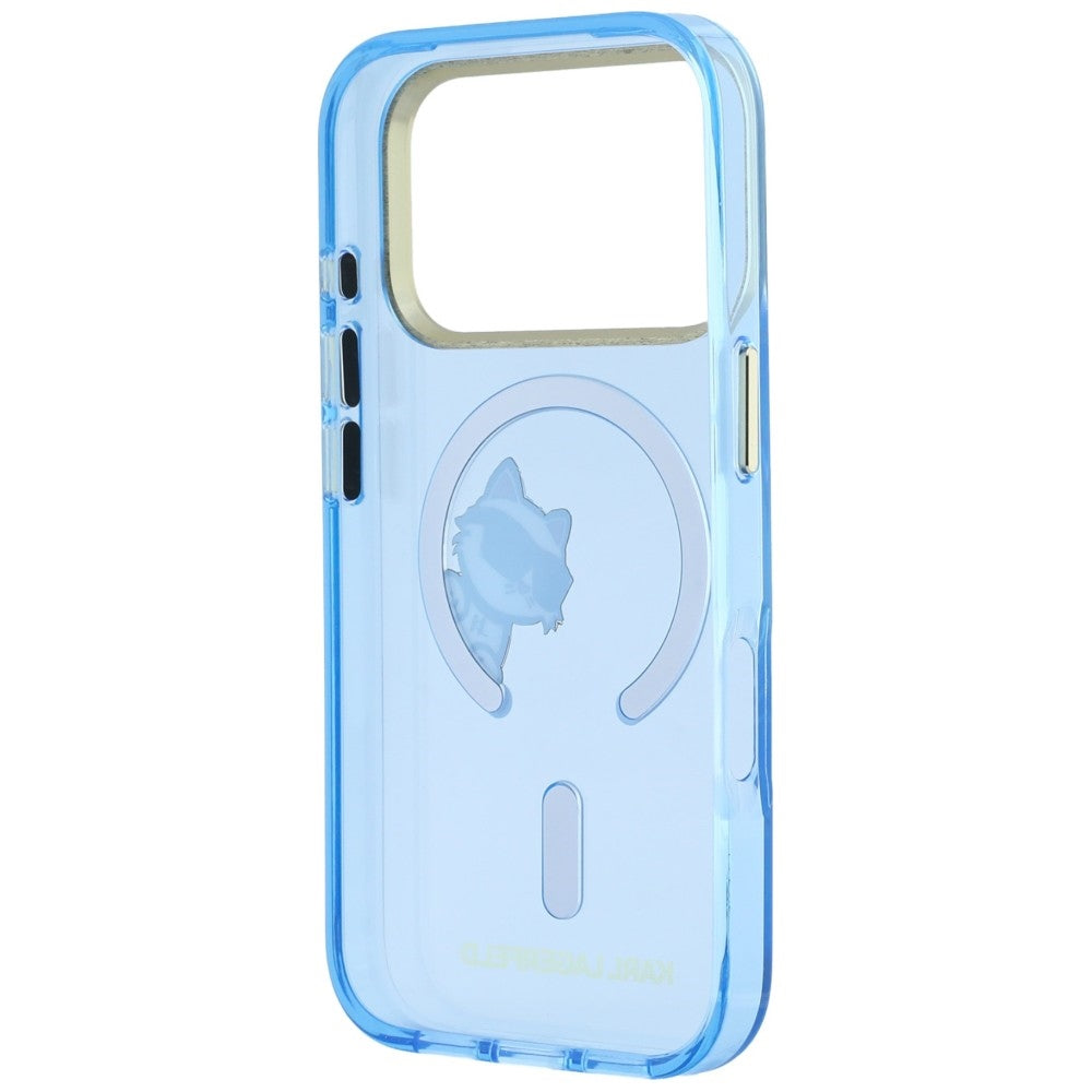 MagSafe-deksel for Apple iPhone 18 Pro / 17 Pro, Karl Lagerfeld, IML Peekaboo Print Metallramme, Blå