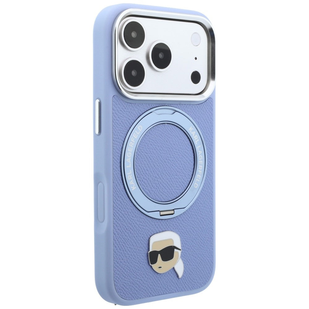 MagSafe-deksel for Apple iPhone 18 Pro / 17 Pro, Karl Lagerfeld, Ring Stand 360 Karl Pin, Blå