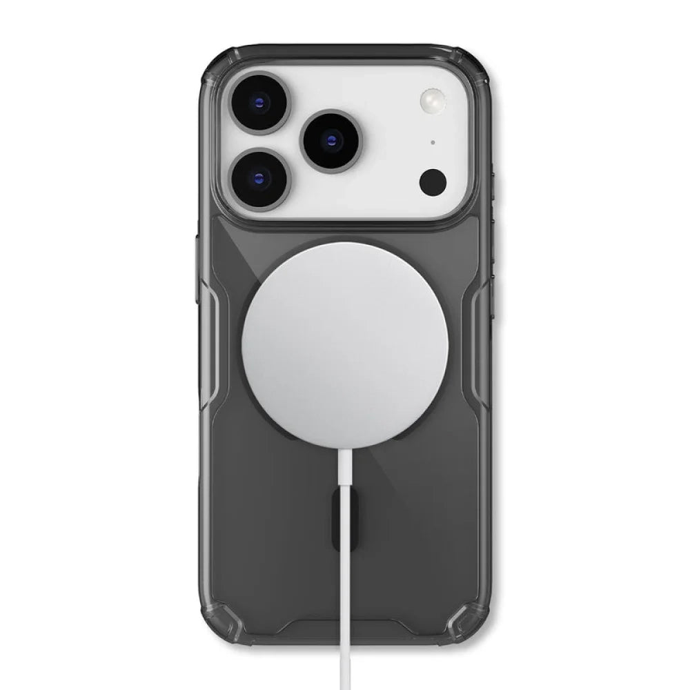 MagSafe-deksel for Apple iPhone 18 Pro / 17 Pro, Nillkin, Nature Pro, Svart Transparent