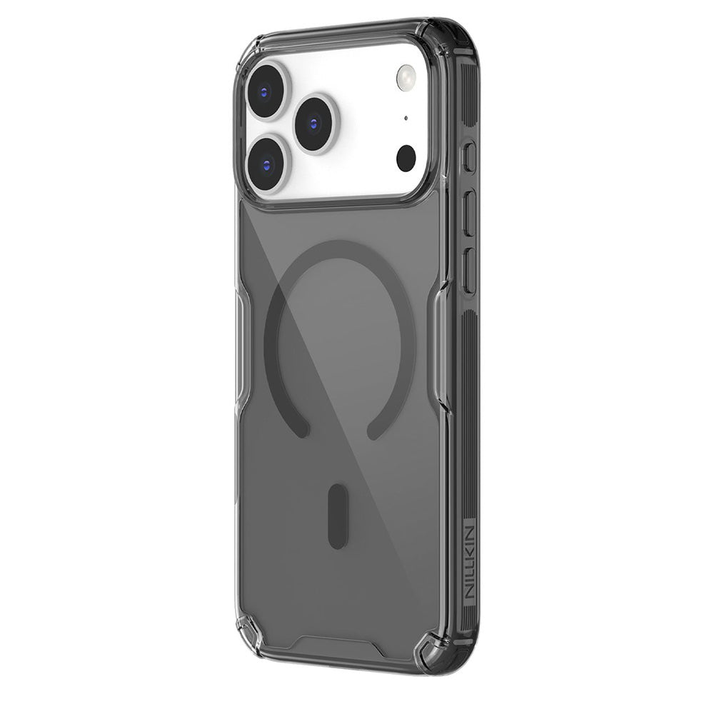 MagSafe-deksel for Apple iPhone 18 Pro / 17 Pro, Nillkin, Nature Pro, Svart Transparent