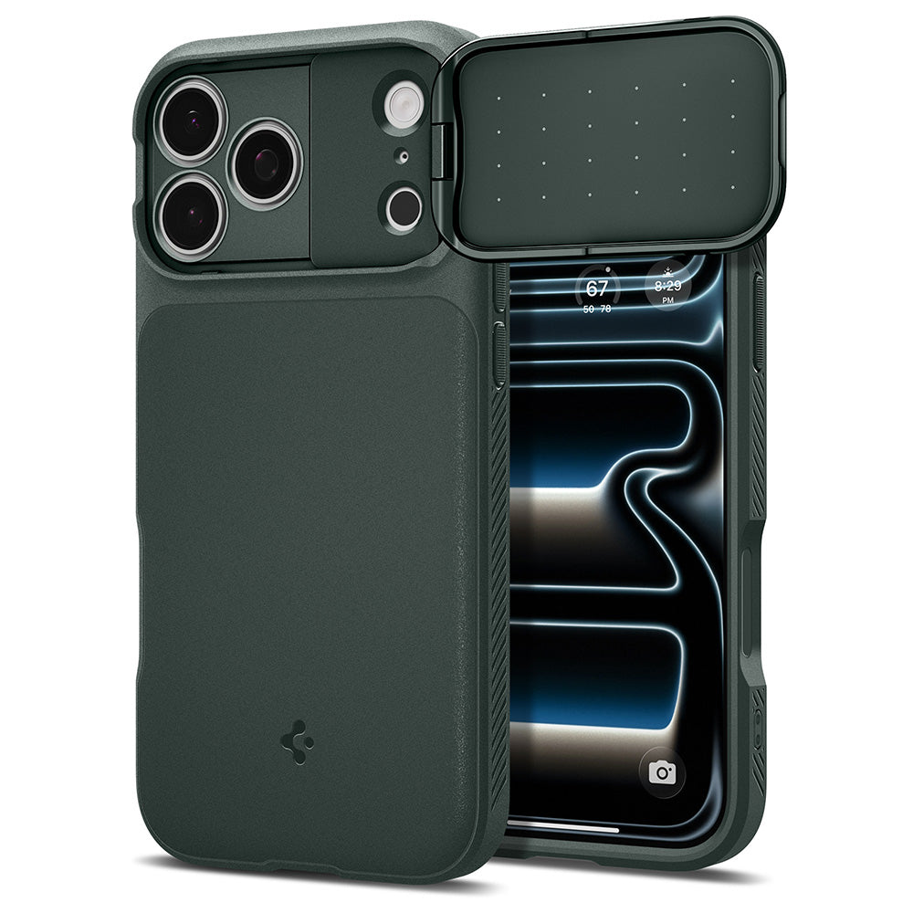 MagSafe-deksel for Apple iPhone 18 Pro / 17 Pro, Spigen, Optik Armor, Grønn ACS09954