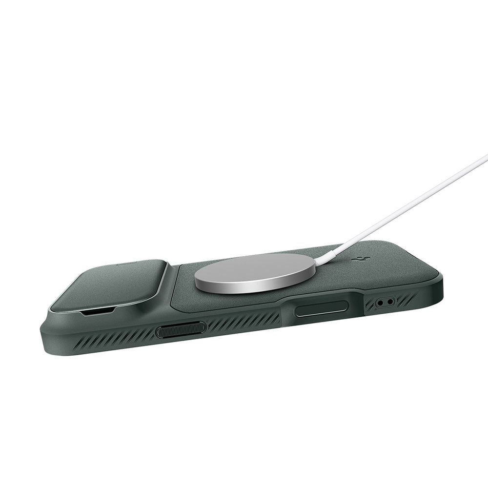 MagSafe-deksel for Apple iPhone 18 Pro / 17 Pro, Spigen, Optik Armor, Grønn ACS09954