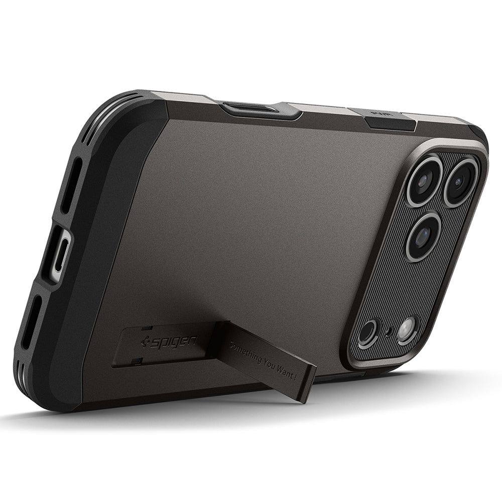 MagSafe-deksel for Apple iPhone 18 Pro / 17 Pro, Spigen, Tough Armor T, Grå ACS12174