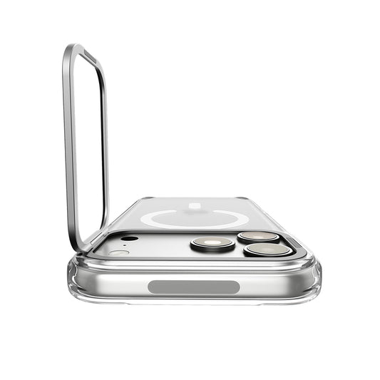 MagSafe-deksel for Apple iPhone 18 Pro / 17 Pro, Spigen, Ultra Hybrid Optik S, Sølv Transparent ACS11921
