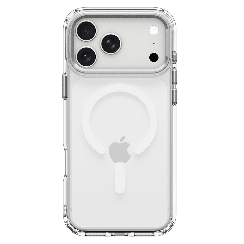 MagSafe-deksel for Apple iPhone 18 Pro / 17 Pro, Spigen, Ultra Hybrid Optik S, Sølv Transparent ACS11921